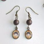 Boucles d'Oreilles Baby Doll Choco Litchi