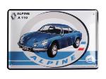 Plaque Métallique Déco Alpine Renault 20x30 cm