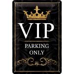 Plaque Métallique Déco VIP Parking Only 20x30 cm